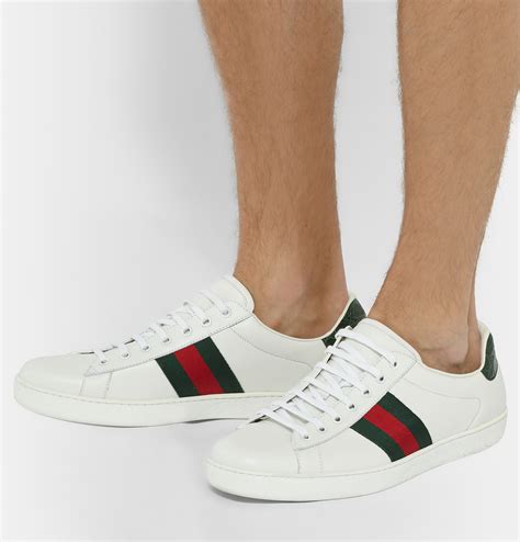 gucci leather upper shoes|white gucci shoes men.